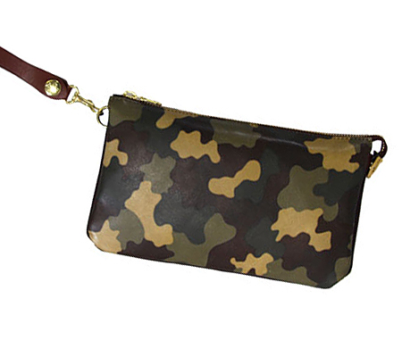 アジリティアファ プランドル レザークラッチバッグ カモフラージュ柄