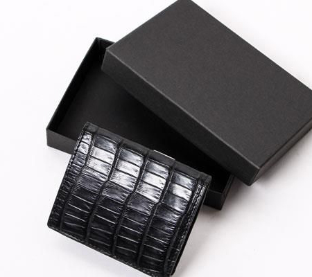 比留間のスモールクロコダイルボックス型コインケース