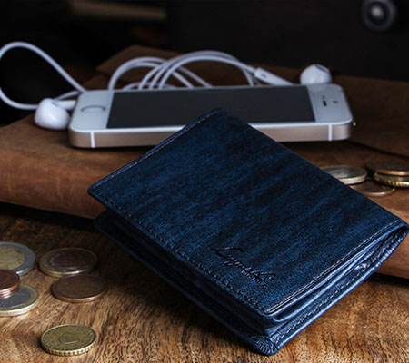 ラガードのコインケース G-3 ボックス型小銭入れ ネイビー