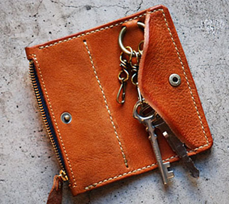 ロベルのKey & Coin Case キャメルカラー