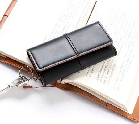 コンプレックスガーデン 枯淡 サブポケット付ガラス加工レザー5連キーケース