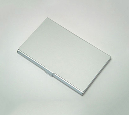 スリップオンの名刺入れ アルミカードケース・薄型