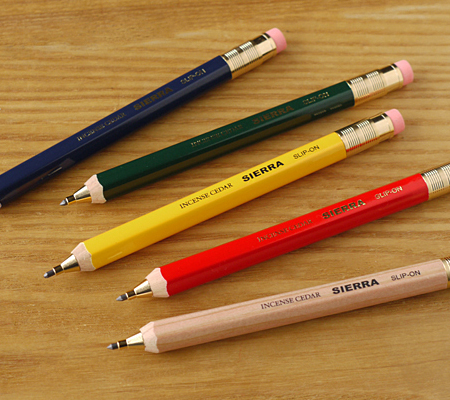 スリップオンのシャーペン 木軸ペンシルS