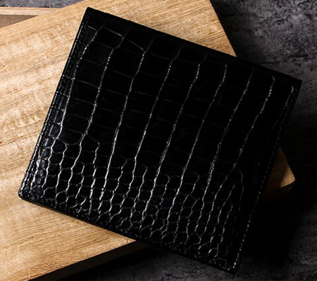 比留間の二つ折り財布 スモールクロコダイル無双札入れ