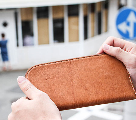 パーリィー L型長財布 L字ファスナー長財布 エルク