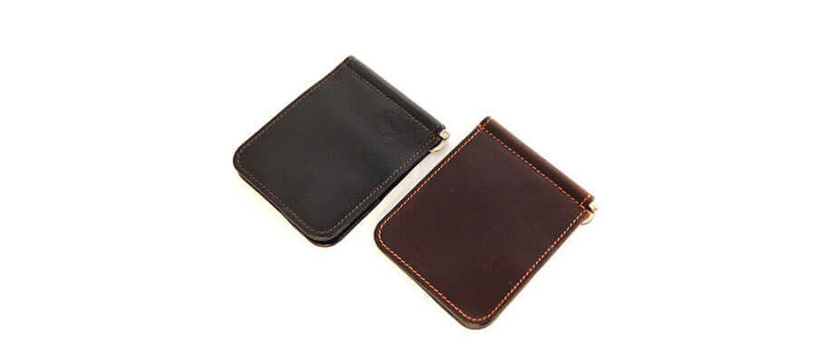 クランプのマネークリップ UKサドルレザー レザーマネークリップ