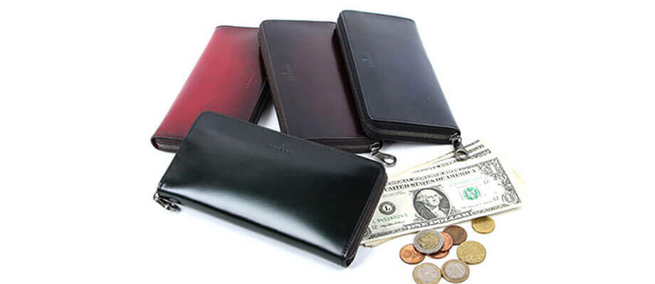 ユハクのラウンドファスナー財布 コードバン 