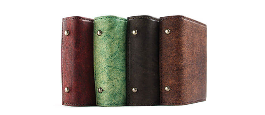  エムピウの二つ折り財布 millefoglie P25 ハバナ