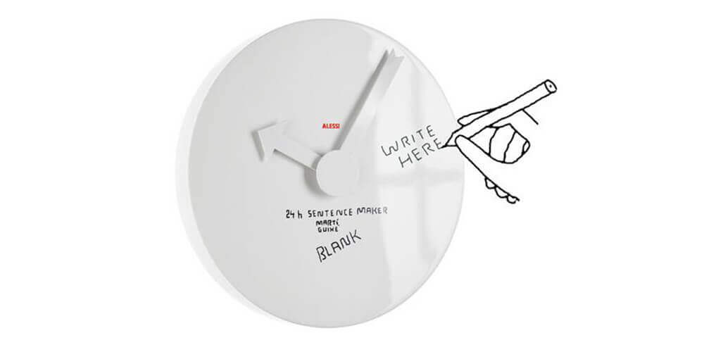 アレッシィの掛け時計 BLANK WALL CLOCK/MGU02