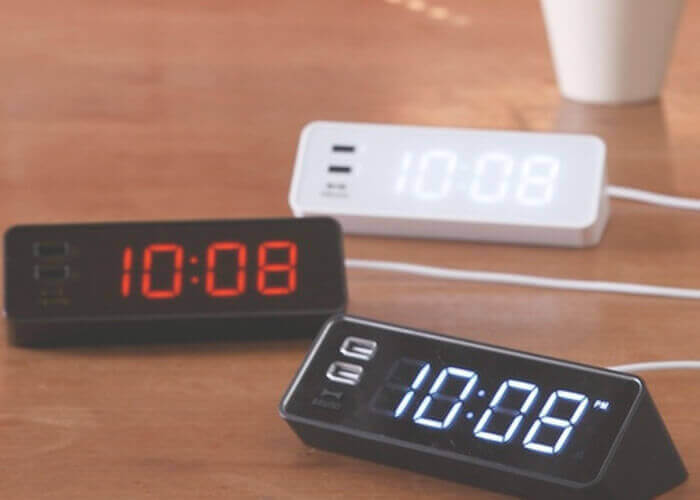 ブルーノの置き時計 LED クロック with USB