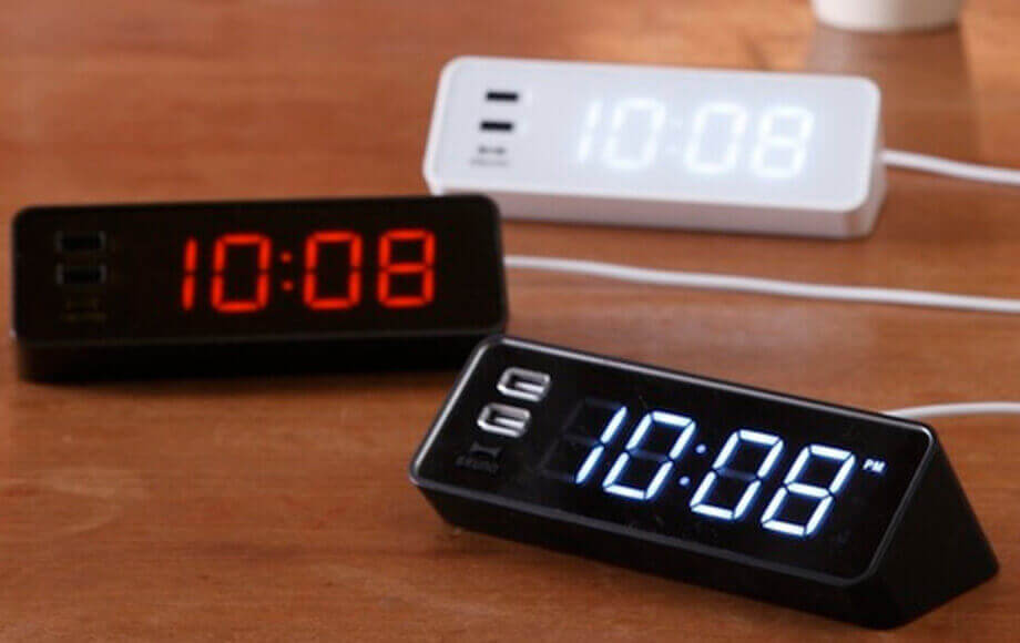 ブルーノの置き時計 LED クロック with USB