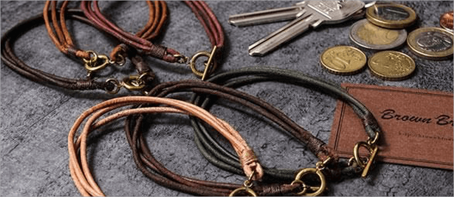 ブラウンブラウン ３連ブレス ブレスレット