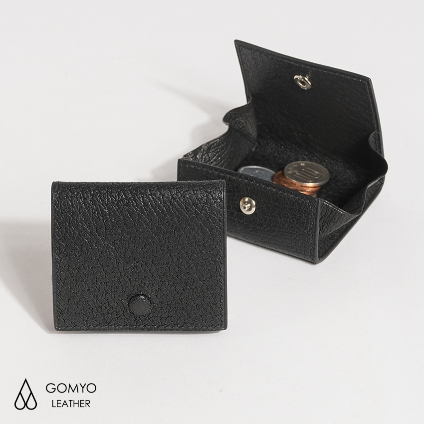 【値下げ】CC レザー合金カボション No.5モチーフ 五名レザー 猪革 BOX型コインケース GOMYO LEATHER | フリースピリッツ