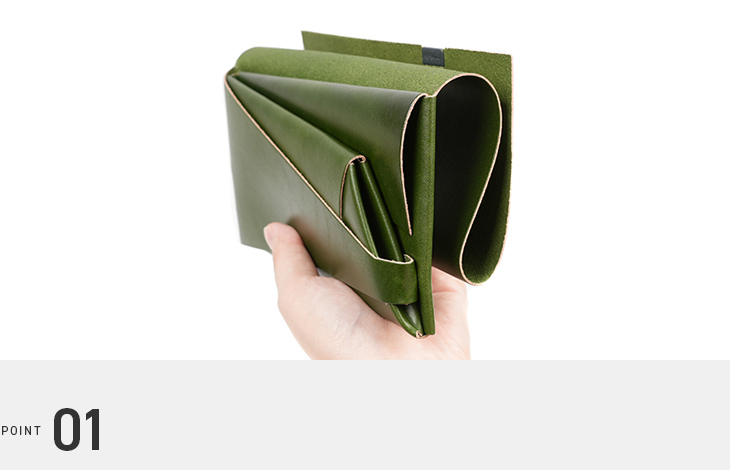 所作 抹茶シリーズ サステナブルレザー ロングウォレット 長財布 shosa