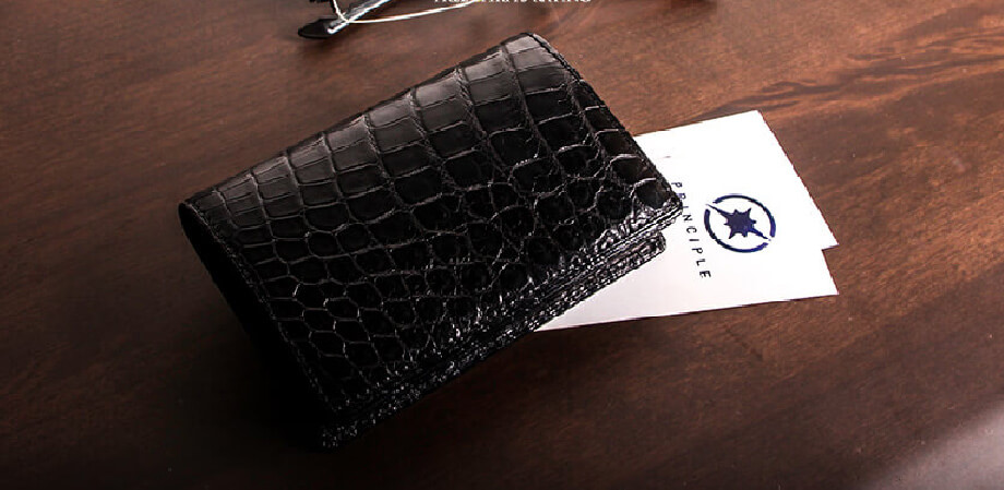 Luggage AOKI 1894 マットクロコダイル 名刺入れ