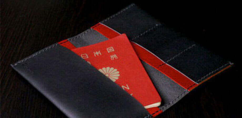 カクラの通帳&パスポートケース urushi ブラック