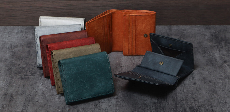 ヒズファクトリー 二つ折り財布 coprire 小銭入れ付き