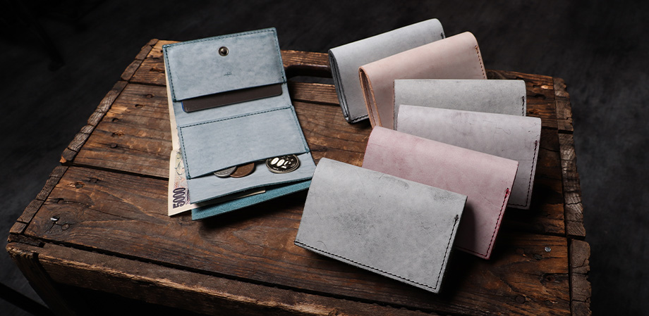 エムピウ ストラッチョ三つ折り財布 ゴーストレザー