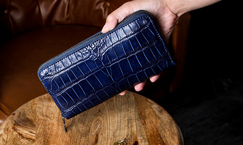 ヴァーミリオン 阿波正藍染クロコ ロングウォレットM 長財布 vermilion