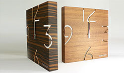 ヤマト工芸 掛け時計 PUZZLE ウォールナット 電波時計