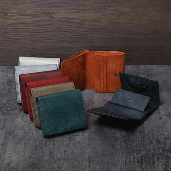 ヒズファクトリー 二つ折り財布 coprire 小銭入れ付