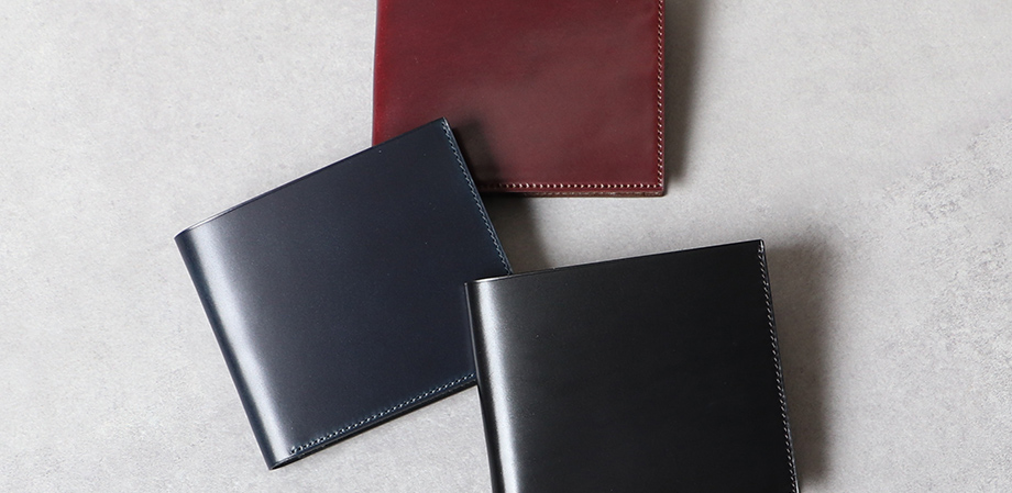 博庵 コードバン 小銭入れ付き二つ折り財布